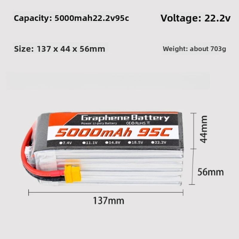 For 7-9-10 Inch FPV Racing Dro - 6S Lipo Battery 22.2V 5000Mah 评论和价格